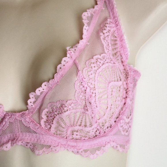 Savage X Fenty Bra Lavender Lace Demi Sz 34DD by Rihanna Nylon Women's Intimates - Picture 3 of 7